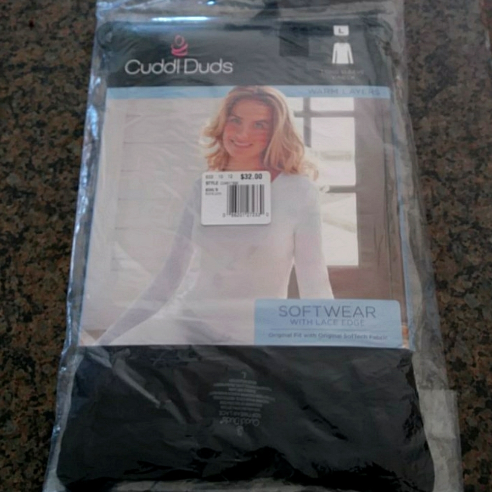 Cuddl Duds Large long sleeve black